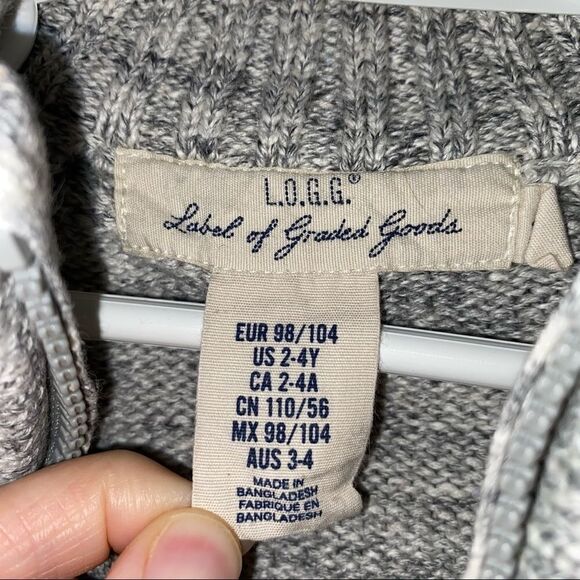 Label of graded goods quarter zip mock collar sweater little boys size 2-4y - Picture 5 of 5